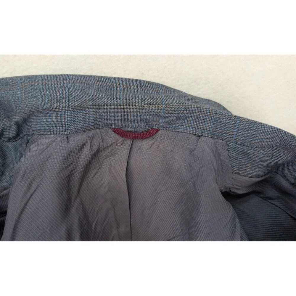 Hart Schaffner Marx Vintage Men's Blazer Jacket Sport Coat Size 40R Blue Plaid